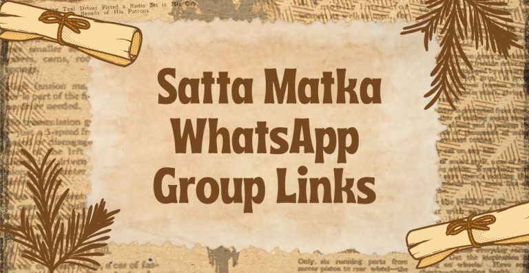 Satta Matka WhatsApp Group Links