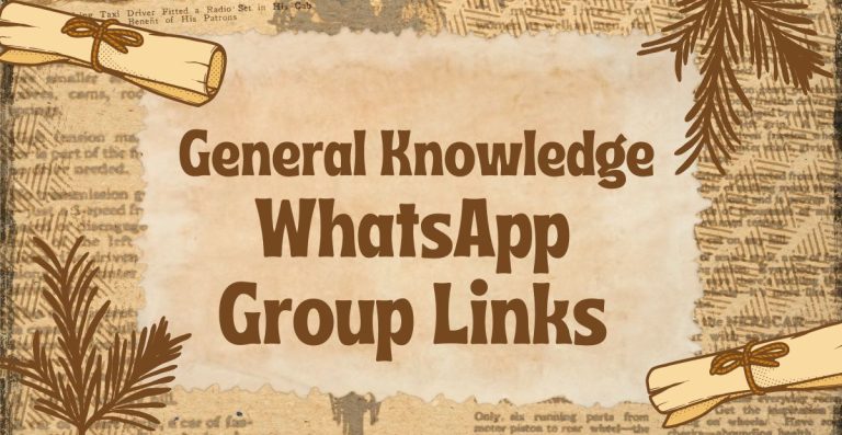 General Knowledge WhatsApp Group Links