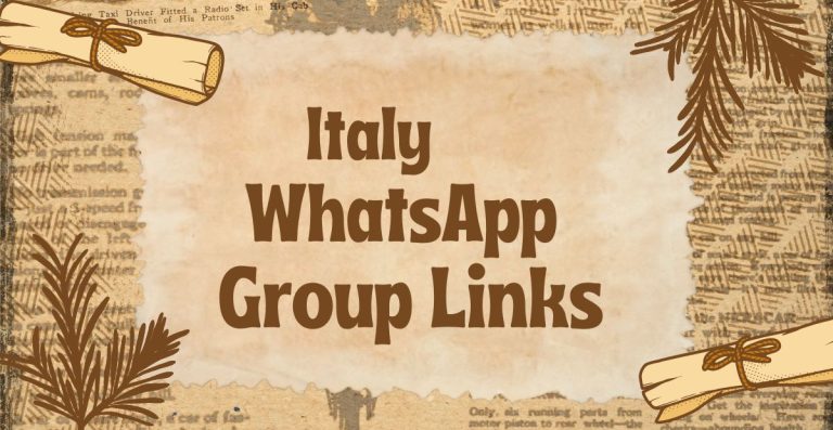 Italy WhatsApp Group Links