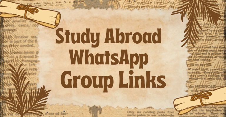 Study Abroad WhatsApp Group Links