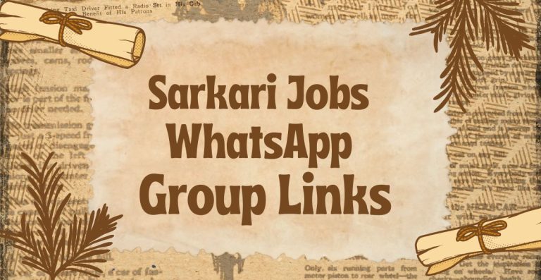 Sarkari Jobs WhatsApp Group Links