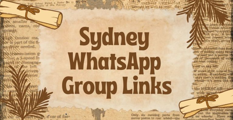 Sydney WhatsApp Group Links